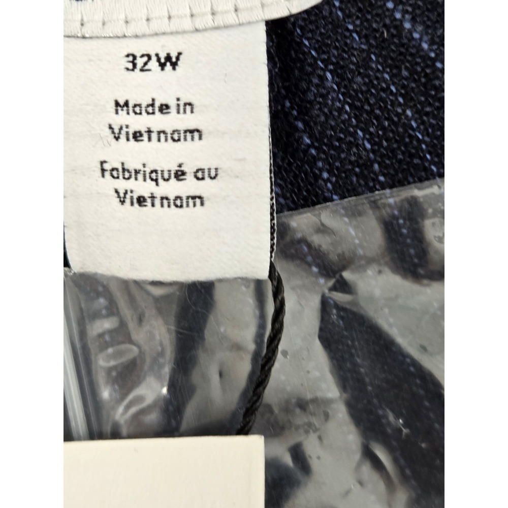 Calvin Klein Shorts Mens 32 Linen Blend Navy Pinstripe Drawstring Preppy NEW - Picture 6 of 11